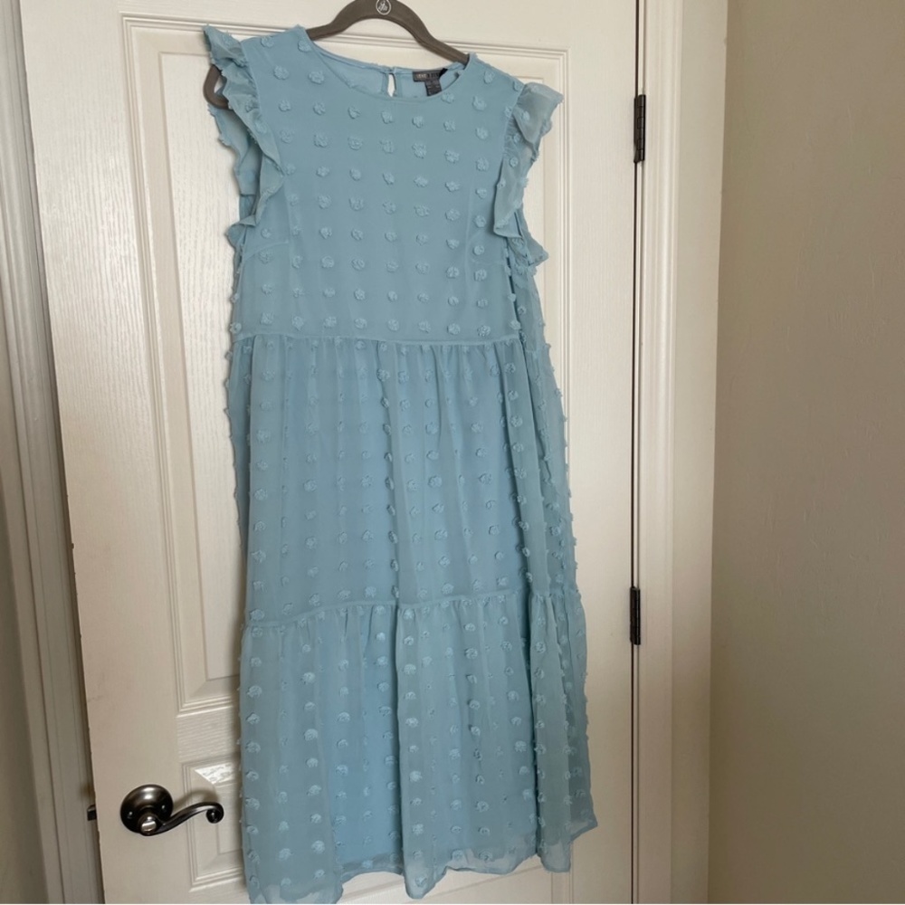 Love by Design Ballerina Tiered Clip Dot Midi Dress